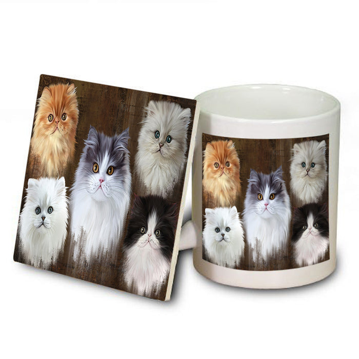 Rustic 5 Persian Cat Mug and Coaster Set MUC54133