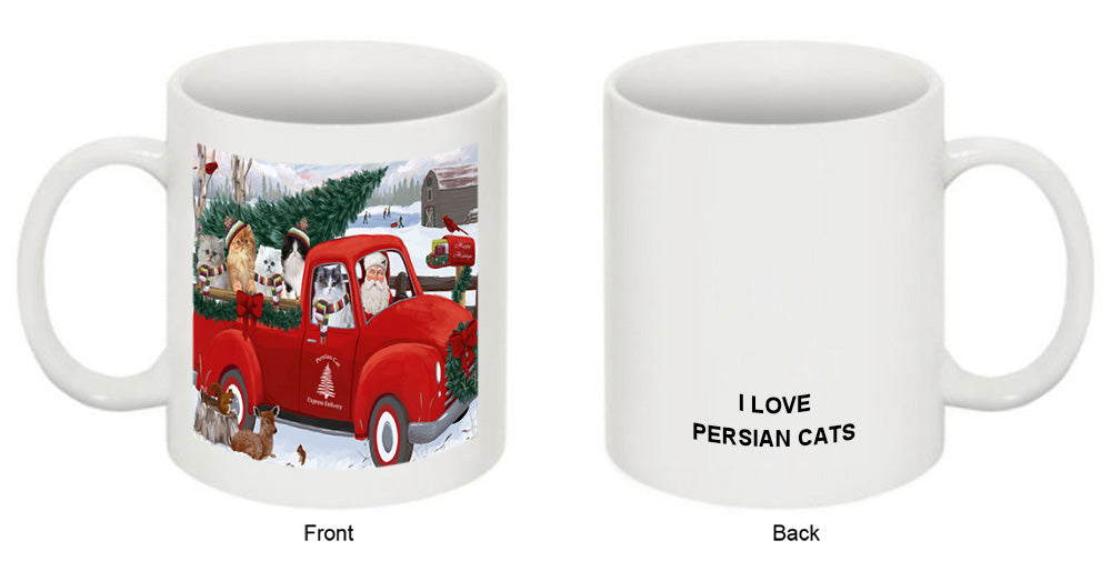 Christmas Santa Express Delivery Persian Cats Family Coffee Mug MUG50451