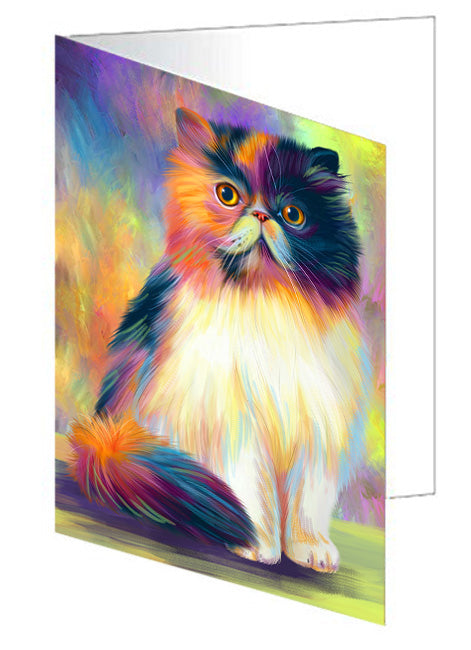 Paradise Wave Persian Cat Handmade Artwork Assorted Pets Greeting Cards and Note Cards with Envelopes for All Occasions and Holiday Seasons GCD72743