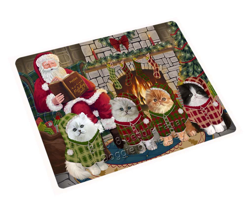 Christmas Cozy Holiday Tails Persian Cats Large Refrigerator / Dishwasher Magnet RMAG94512