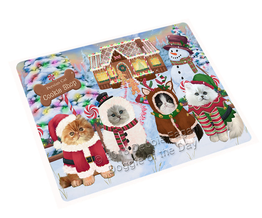 Holiday Gingerbread Cookie Shop Persian Cats Cutting Board C74661