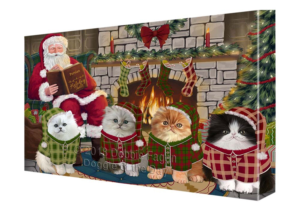 Christmas Cozy Holiday Tails Persian Cats Canvas Print Wall Art Décor CVS118295