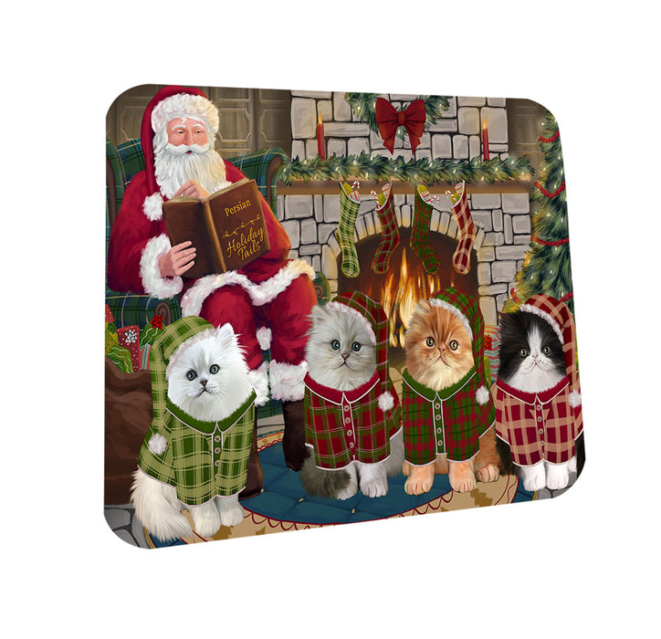 Christmas Cozy Holiday Tails Persian Cats Coasters Set of 4 CST55332