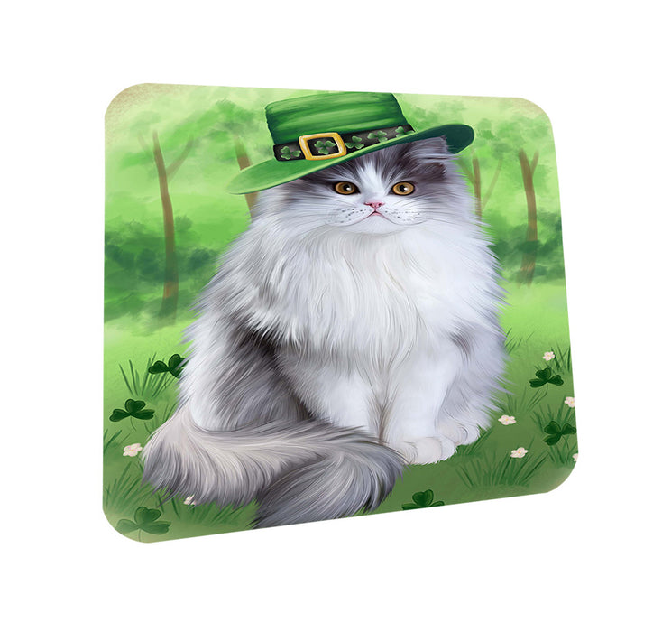 St. Patricks Day Irish Portrait Persian Cat Coasters Set of 4 CST49294