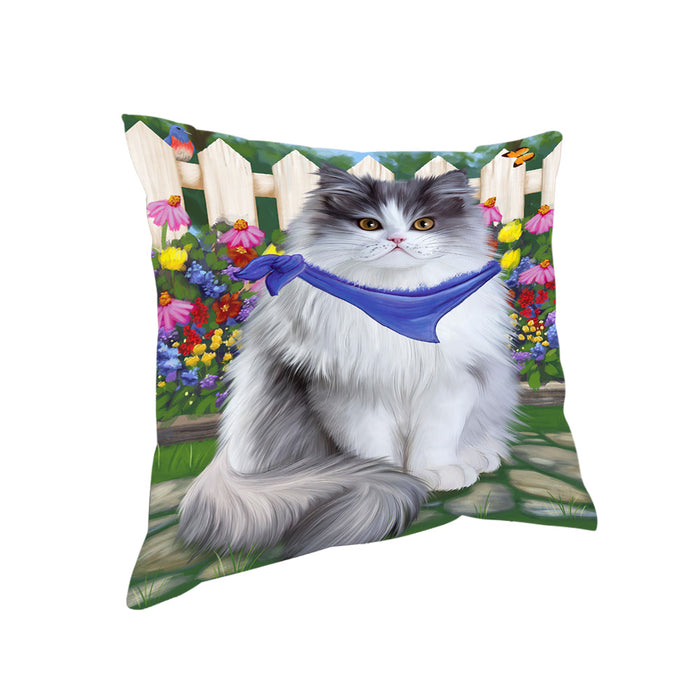Spring Floral Persian Cat Pillow PIL55560