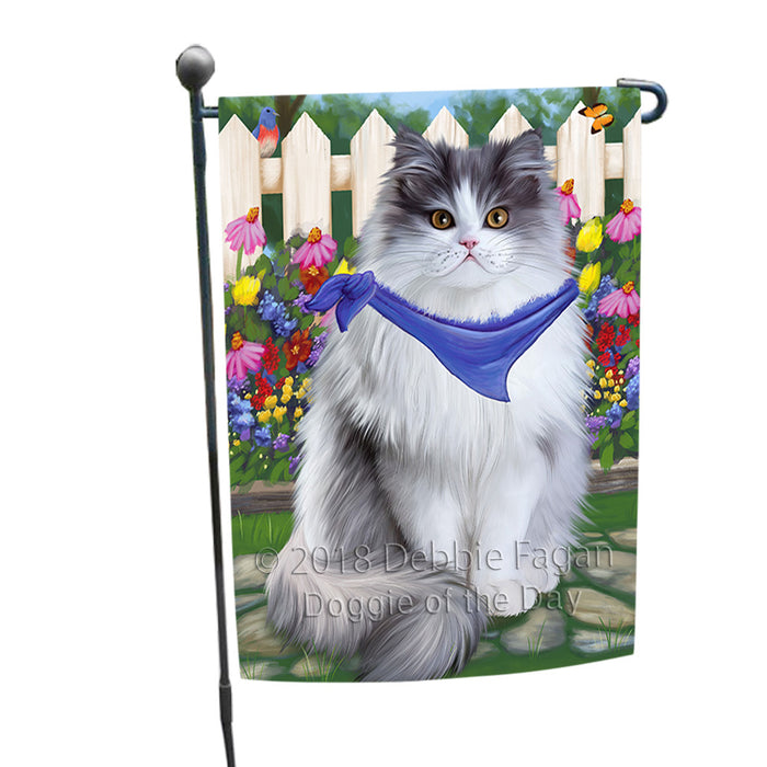Spring Floral Persian Cat Garden Flag GFLG49755