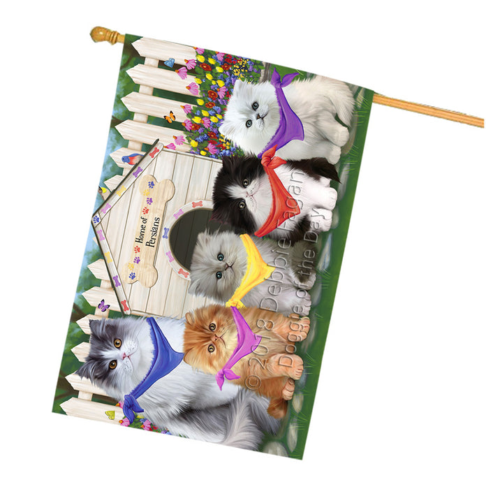 Spring Dog House Persian Cats House Flag FLG49892