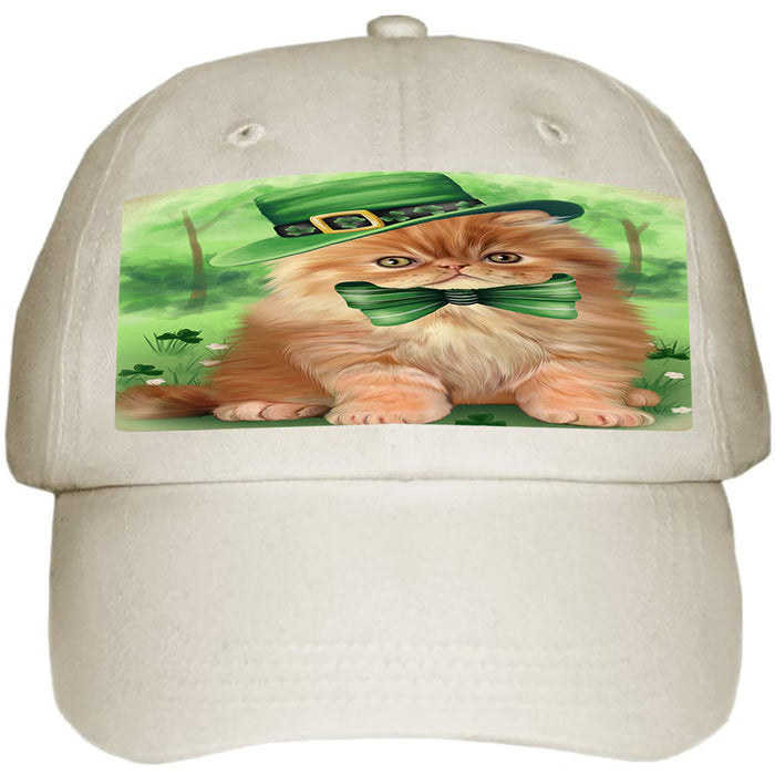 St. Patricks Day Irish Portrait Persian Cat Ball Hat Cap HAT51744