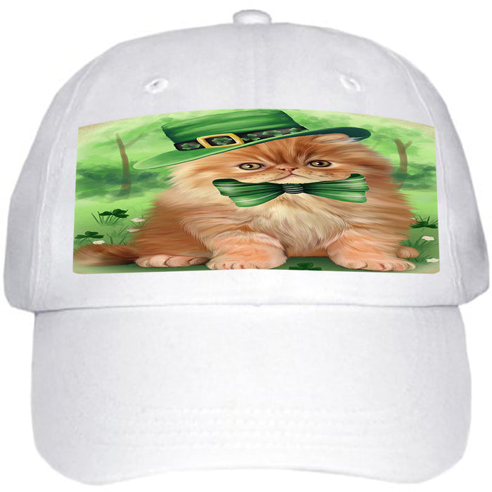 St. Patricks Day Irish Portrait Persian Cat Ball Hat Cap HAT51744