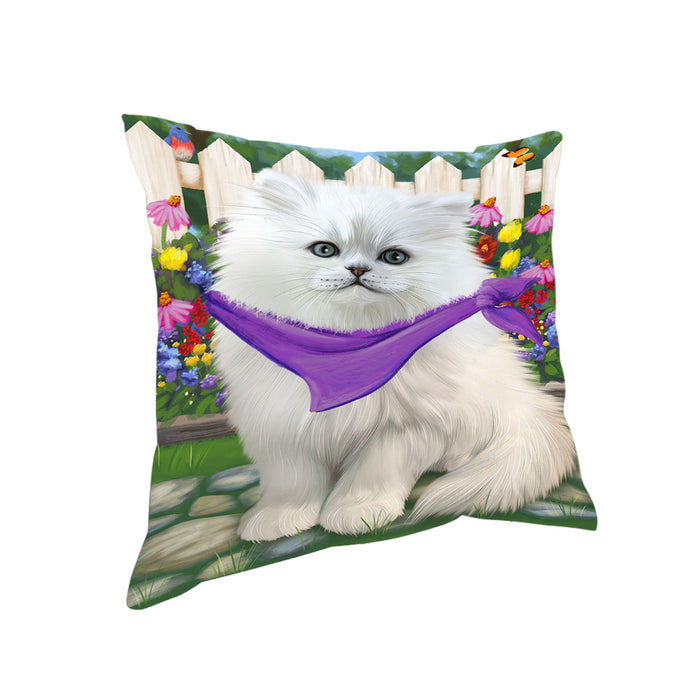 Spring Floral Persian Cat Pillow PIL55572