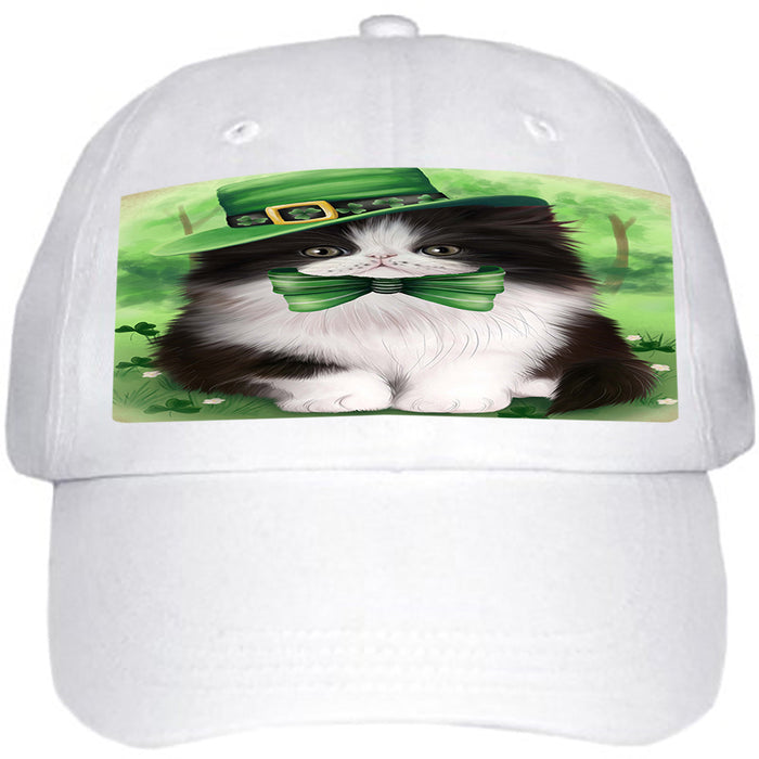 St. Patricks Day Irish Portrait Persian Cat Ball Hat Cap HAT51747