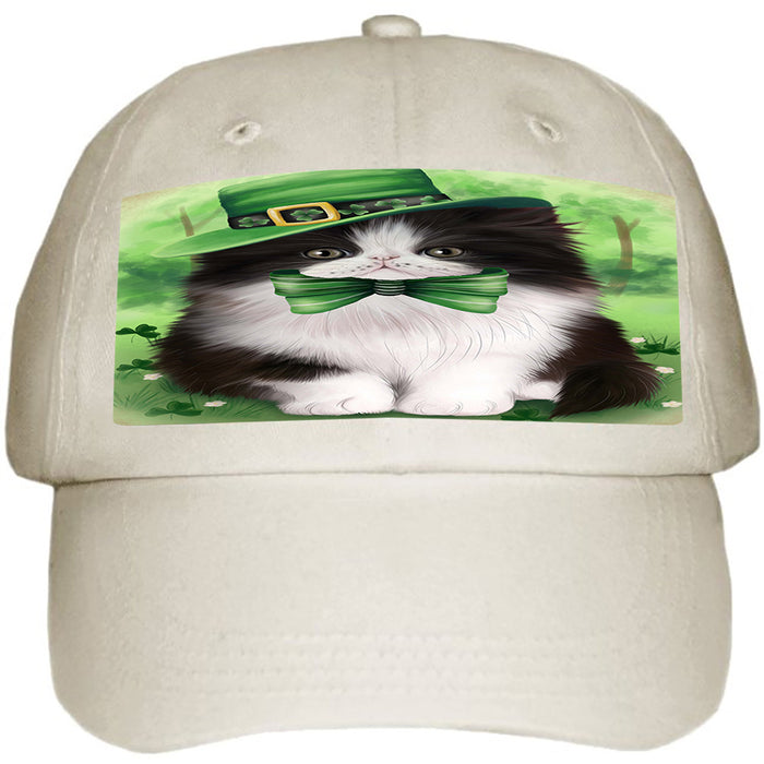 St. Patricks Day Irish Portrait Persian Cat Ball Hat Cap HAT51747