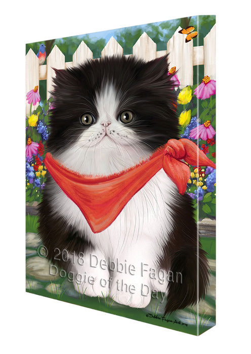 Spring Floral Persian Cat Canvas Wall Art CVS65122