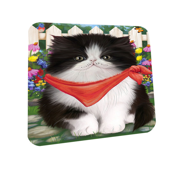 Spring Floral Persian Cat Coasters Set of 4 CST49889