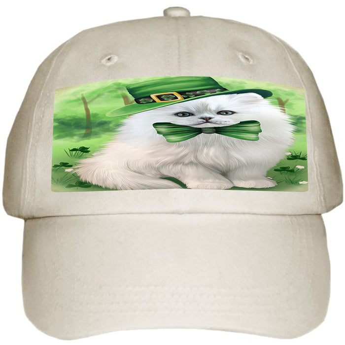 St. Patricks Day Irish Portrait Persian Cat Ball Hat Cap HAT51753