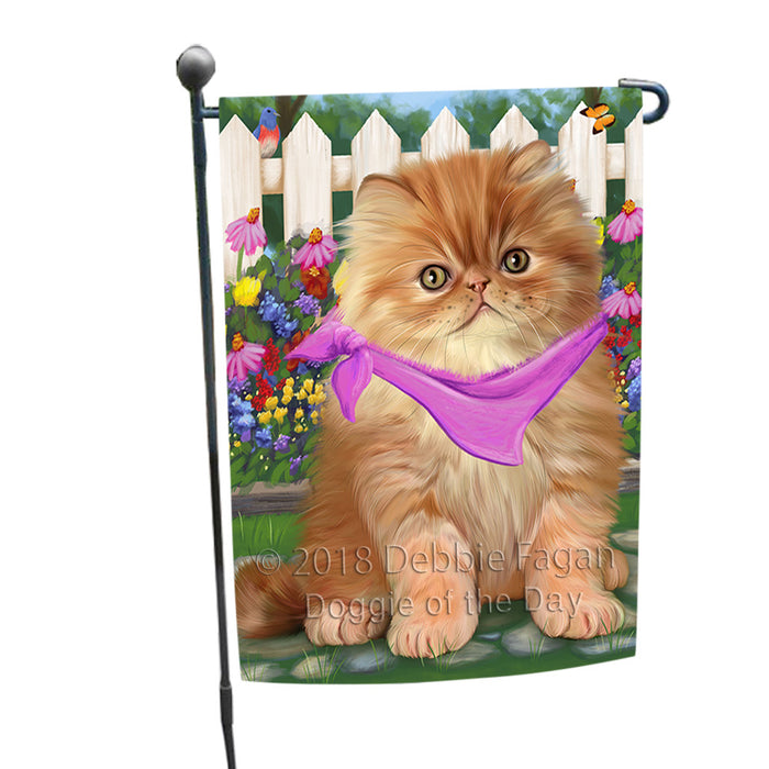 Spring Floral Persian Cat Garden Flag GFLG49760