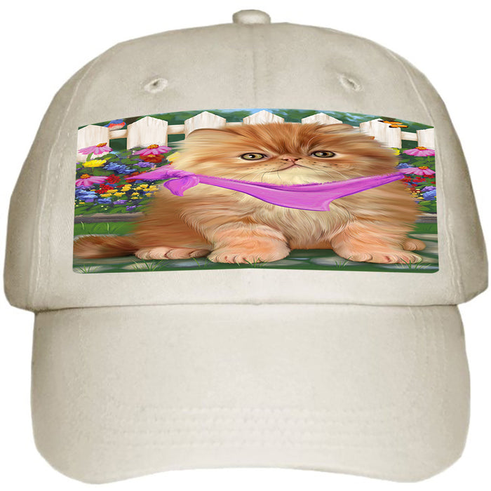 Spring Floral Persian Cat Ball Hat Cap HAT53526