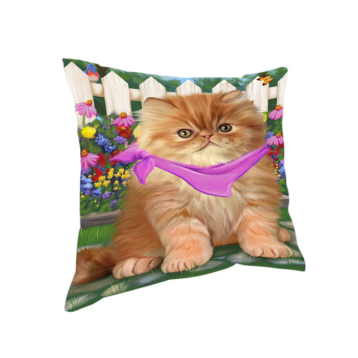 Spring Floral Persian Cat Pillow PIL55580