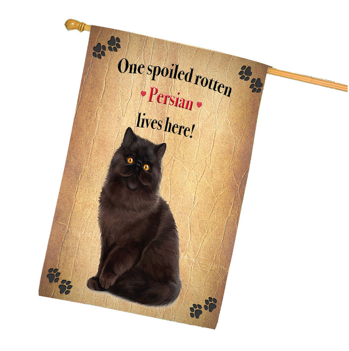 Spoiled Rotten Persian Cat House Flag Outdoor Decorative Double Sided Pet Portrait Weather Resistant Premium Quality Animal Printed Home Decorative Flags 100% Polyester FLG68398