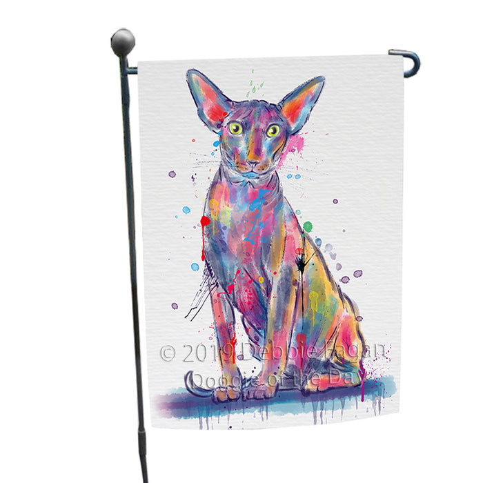 Watercolor Peterbald Cat Garden Flag GFLG66123