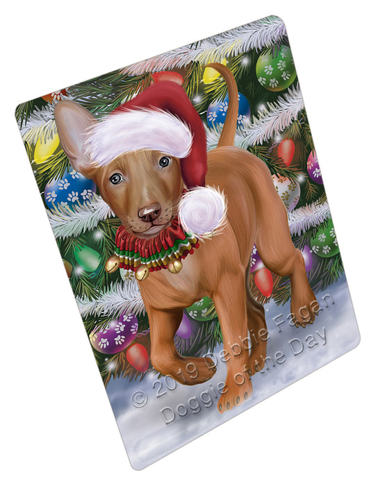 Chistmas Trotting in the Snow Pharaoh Hound Dog Cutting Board - For Kitchen - Scratch & Stain Resistant - Designed To Stay In Place - Easy To Clean By Hand - Perfect for Chopping Meats, Vegetables, CA84000
