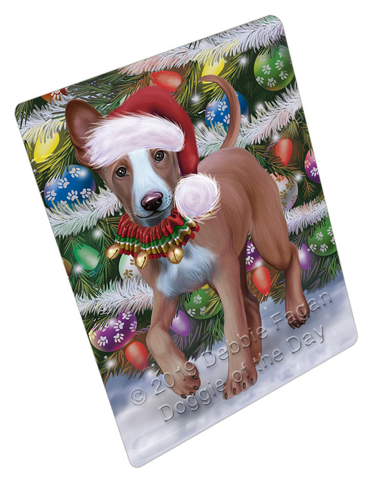 Chistmas Trotting in the Snow Pharaoh Hound Dog Cutting Board - For Kitchen - Scratch & Stain Resistant - Designed To Stay In Place - Easy To Clean By Hand - Perfect for Chopping Meats, Vegetables, CA84002