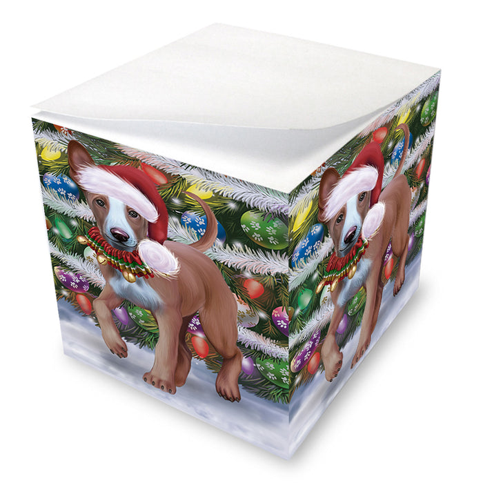 Chistmas Trotting in the Snow Pharaoh Hound Dog Note Cube NOC-DOTD-A57716