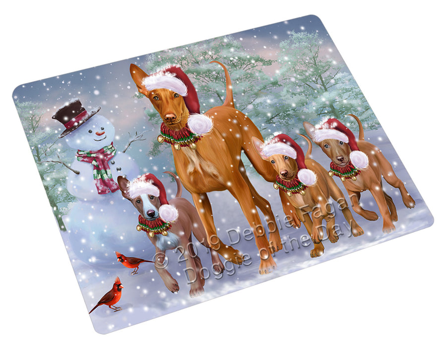 Christmas Running Family Pharaoh Hound Dogs Cutting Board - For Kitchen - Scratch & Stain Resistant - Designed To Stay In Place - Easy To Clean By Hand - Perfect for Chopping Meats, Vegetables