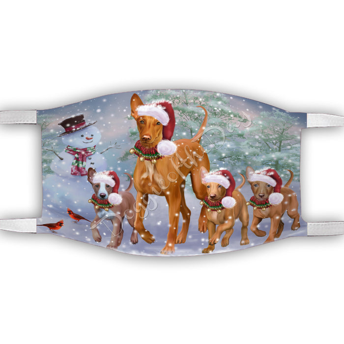 Christmas Running Fammily Pharaoh Hound Dogs Face Mask FM48734