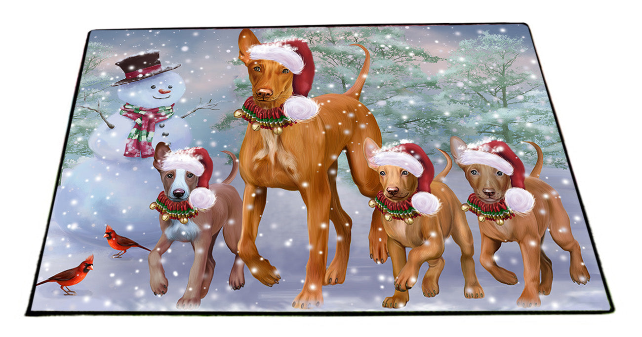 Christmas Running Family Pharaoh Hound Dogs Floormat FLMS56047