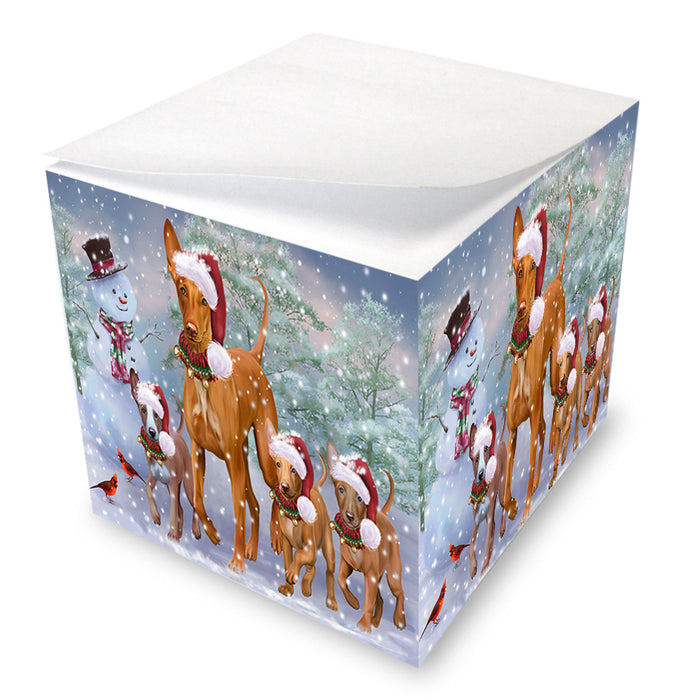 Christmas Running Family Pharaoh Hound Dogs Note Cube NOC-DOTD-A57677