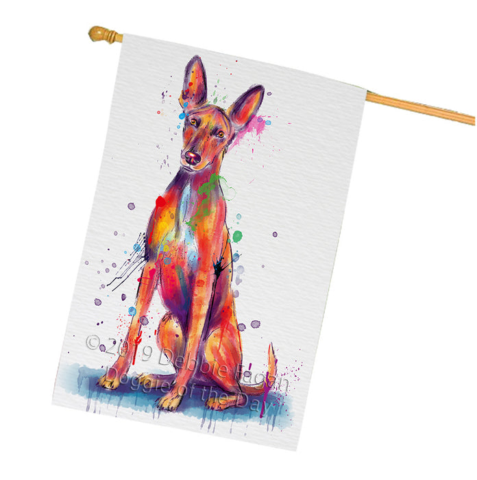 Watercolor Pharaoh Hound Dog House Flag FLG66430