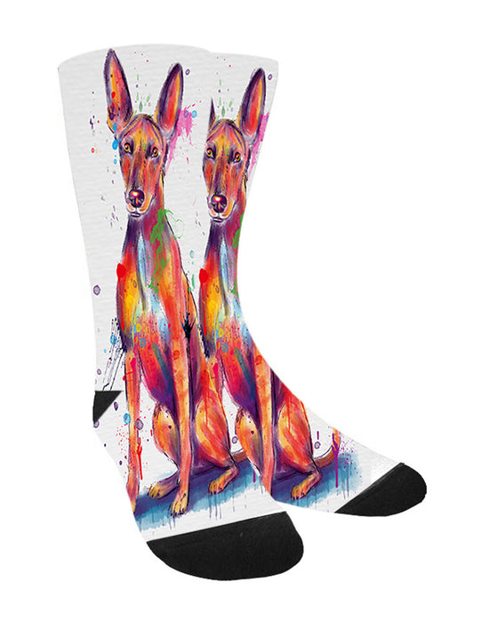 Watercolor Pharaoh Hound Dog Women's Casual Socks