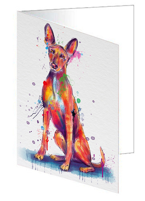 Watercolor Pharaoh Hound Dog Handmade Artwork Assorted Pets Greeting Cards and Note Cards with Envelopes for All Occasions and Holiday Seasons GCD79994