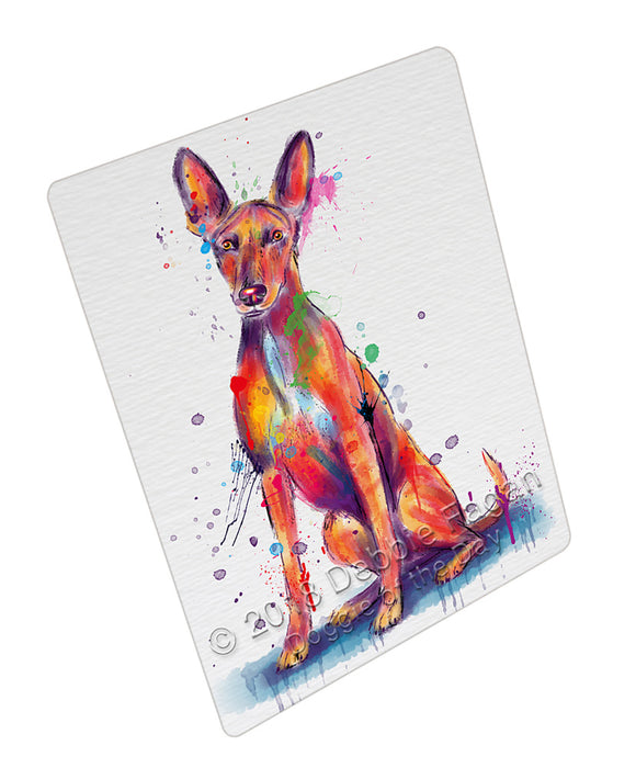 Watercolor Pharaoh Hound Dog Cutting Board - For Kitchen - Scratch & Stain Resistant - Designed To Stay In Place - Easy To Clean By Hand - Perfect for Chopping Meats, Vegetables