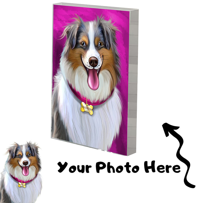 Add Your PERSONALIZED PET Painting Portrait Photo on Acrylic Paperweight Keepsake