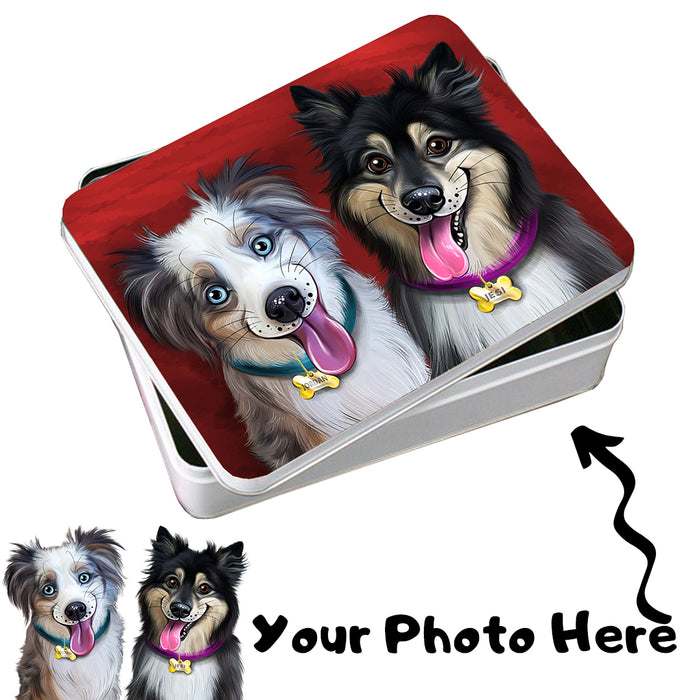 Add Your PERSONALIZED PET Painting Portrait Photo on Photo Storage Tin