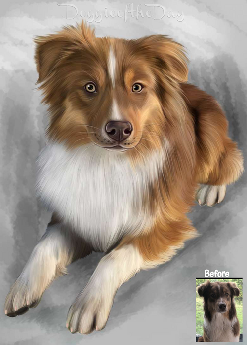 Digital Painting PERSONALIZED PET PORTRAIT! Custom Pet Dog or Cat Art