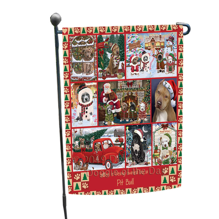Love is Being Owned Christmas Pit Bull Dogs Garden Flag GFLG65913