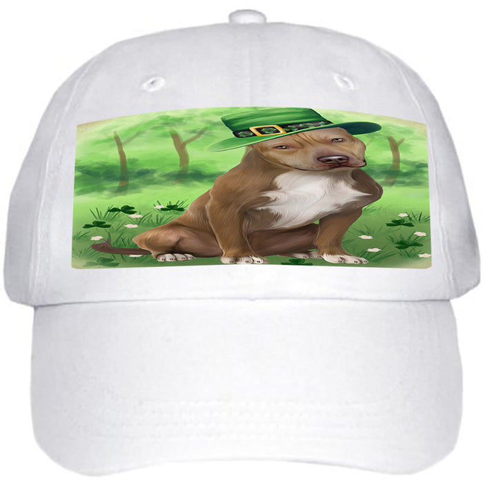 St. Patricks Day Irish Portrait Pit Bull Dog Ball Hat Cap HAT51756