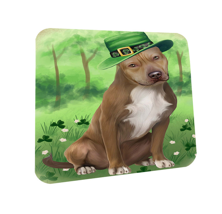 St. Patricks Day Irish Portrait Pit Bull Dog Coasters Set of 4 CST49300