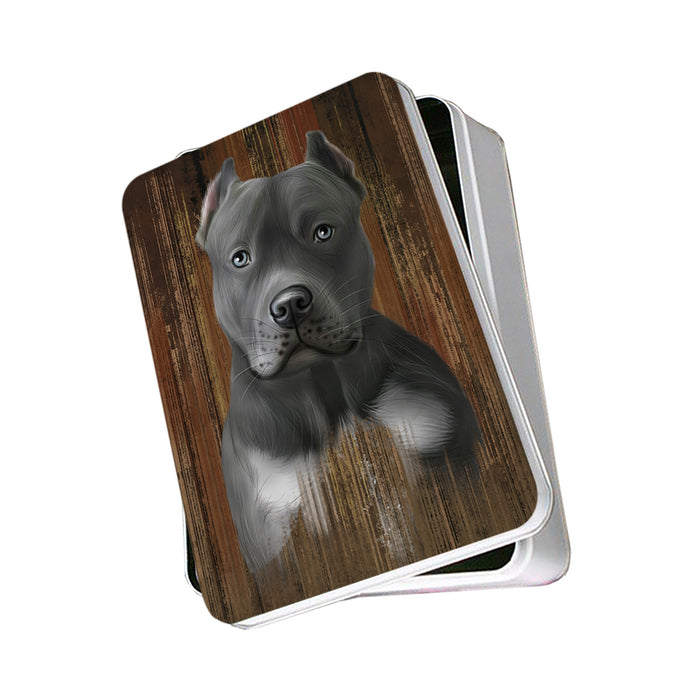 Rustic Pit Bull Dog Photo Storage Tin PITN50584