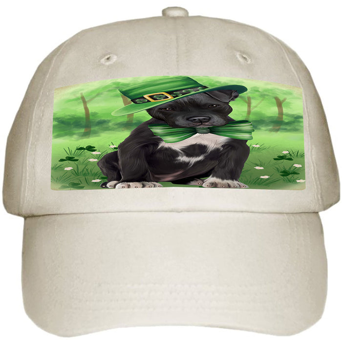 St. Patricks Day Irish Portrait Pit Bull Dog Ball Hat Cap HAT51762