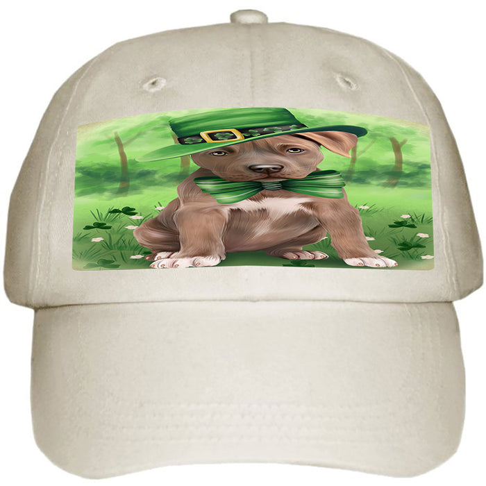 St. Patricks Day Irish Portrait Pit Bull Dog Ball Hat Cap HAT51765