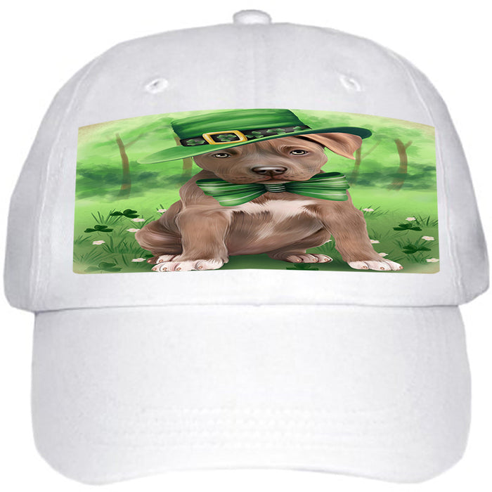 St. Patricks Day Irish Portrait Pit Bull Dog Ball Hat Cap HAT51765