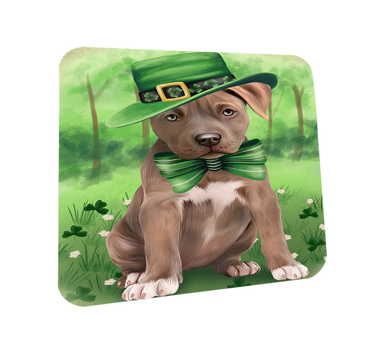 St. Patricks Day Irish Portrait Pit Bull Dog Coasters Set of 4 CST49303