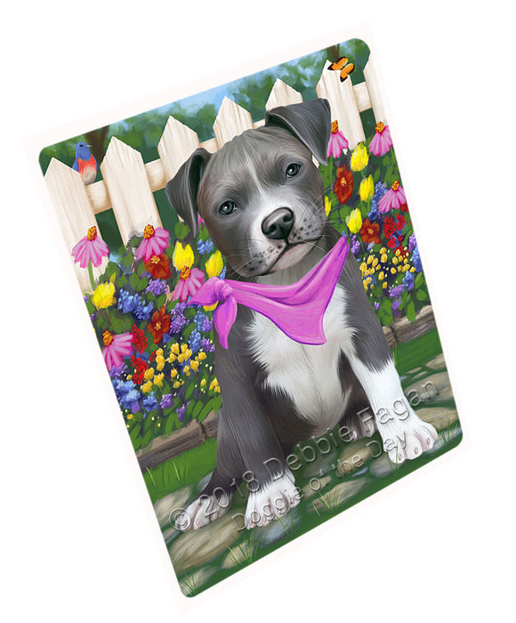 Spring Floral Pit Bull Dog Cutting Board C54639