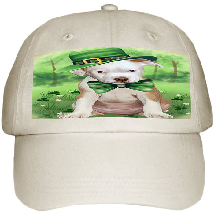 St. Patricks Day Irish Portrait Pit Bull Dog Ball Hat Cap HAT51771