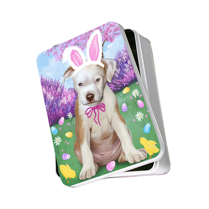 Pit Bull Dog Easter Holiday Photo Storage Tin PITN49209