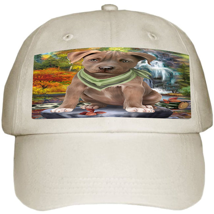 Scenic Waterfall Pit Bull Dog Ball Hat Cap HAT59496